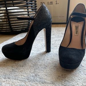 MIU MIU Black Mary Jane Heel